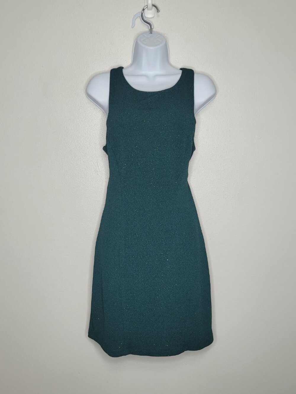 Speechless Emerald Green Sparkly Cut Out Back Party Hoco Mini Dress Size 9